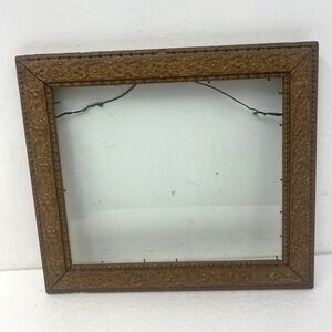 Antique Gilt Gesso Picture Frame Floral Vintage Gold Victorian Art Fits 10x12